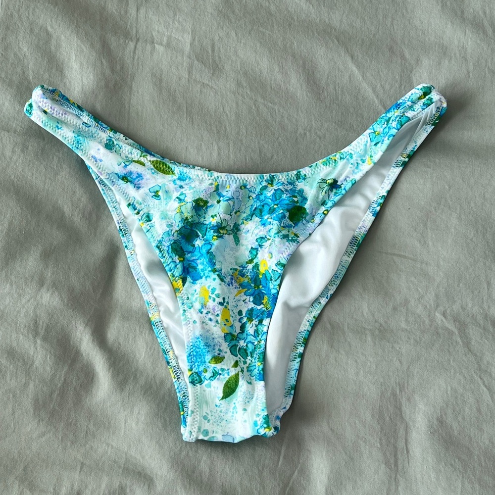 Victoria's Secret Blue Floral Bikini Bottom